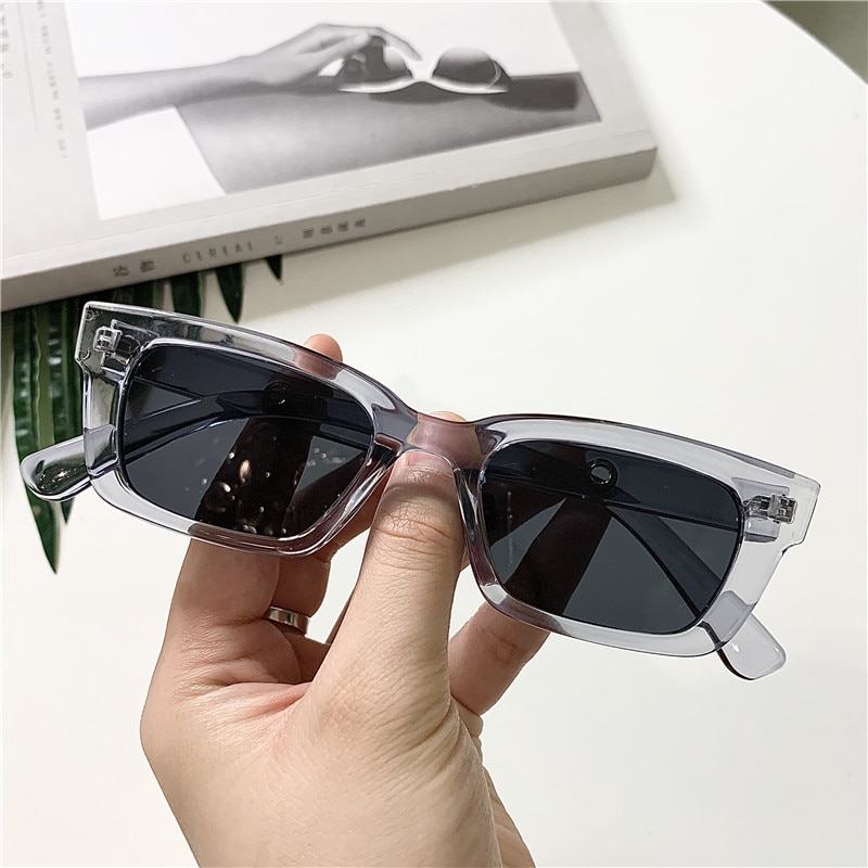 Women's Rectangle Vintage Sunglasses - الصورة 3