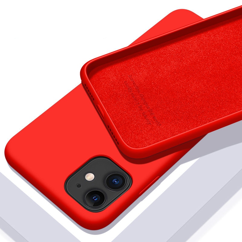Solid Color Soft Silicone Case for iPhone - الصورة 5