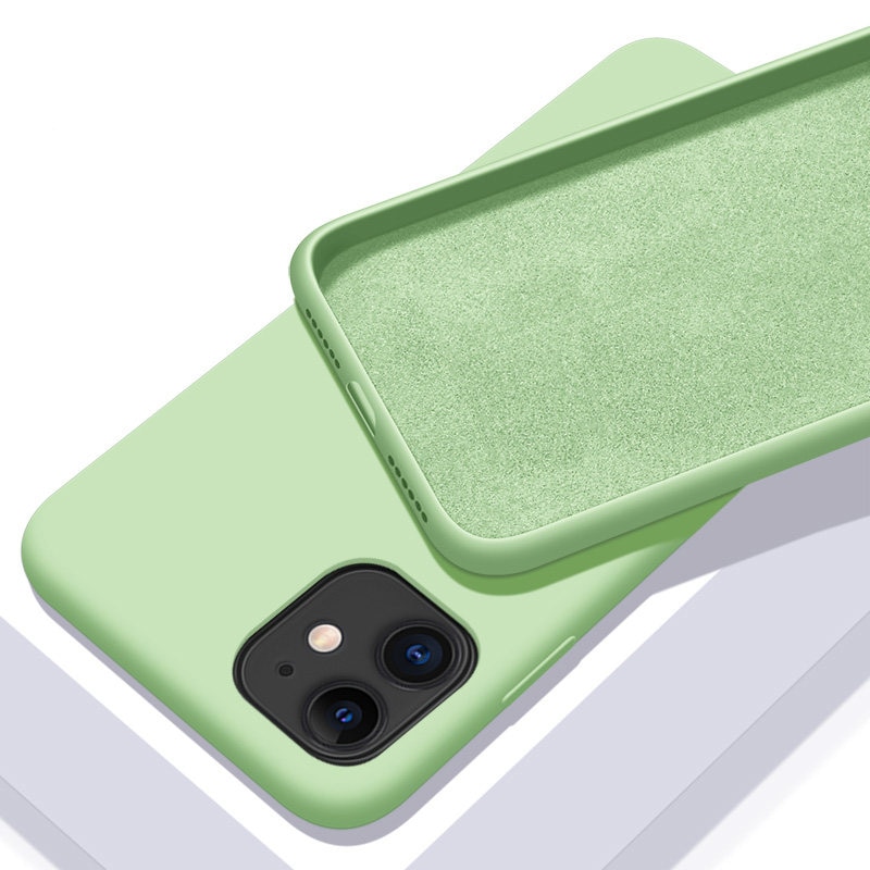 Solid Color Soft Silicone Case for iPhone - الصورة 4